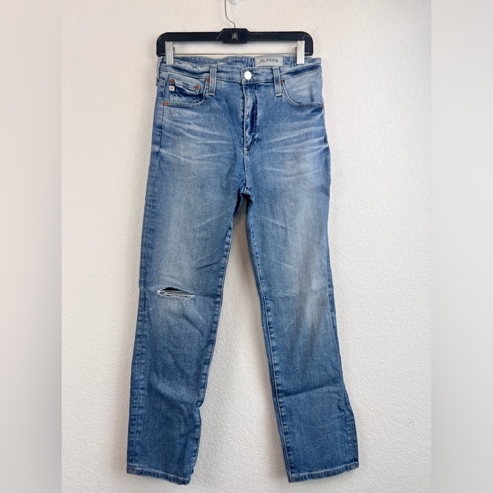 AG Adriano Goldschmied Isabelle High Rise Straight Crop Jeans Size 30